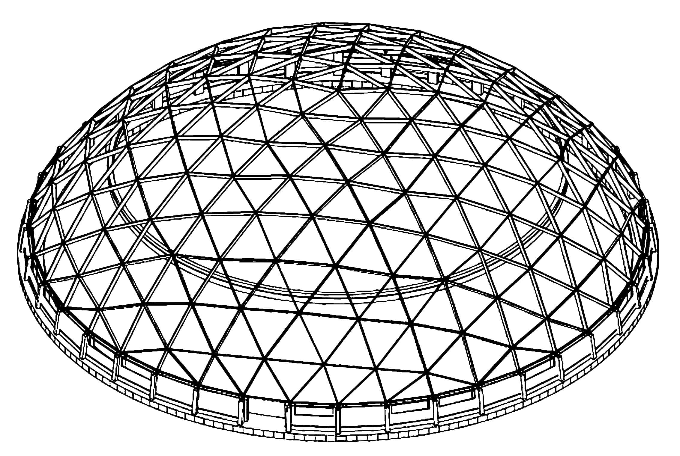 железная купольная конструкция